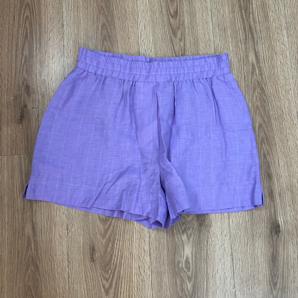 SMYTHE Purple Linen Boxer Shorts. Size large. NWOT! - Picture 3 of 5